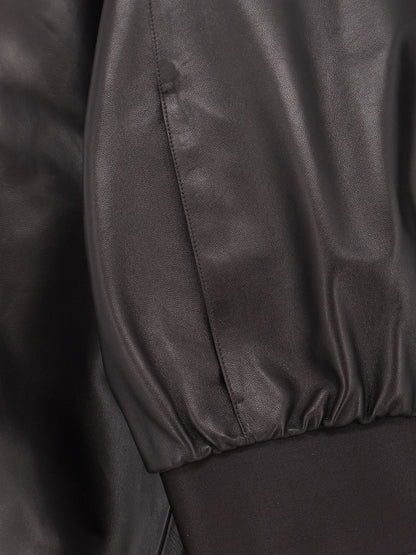Gucci Soft nappa leather bomber jacket - Darkchocolate