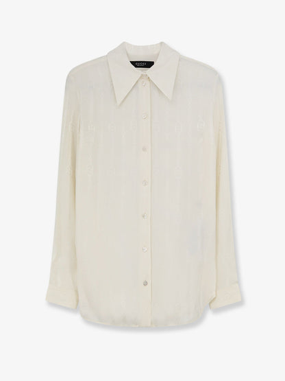 Gucci Silk shirt with iconic print - Whitemagnolia
