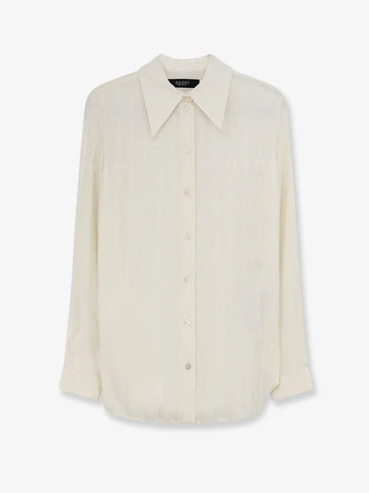 GUCCI - Silk shirt with iconic print