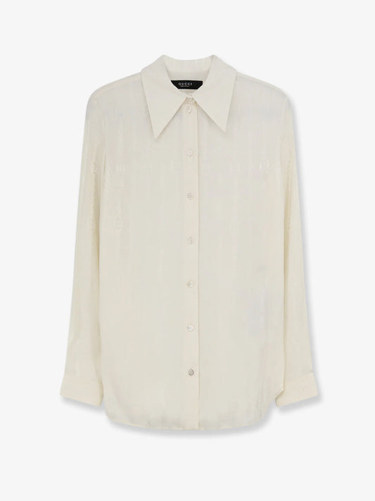 Gucci Silk Shirt With Iconic Print