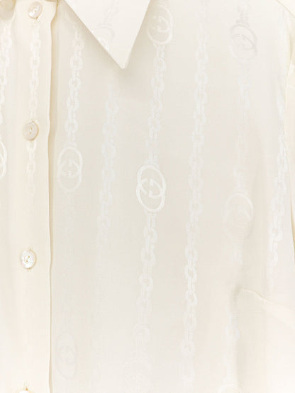 Gucci Silk shirt with iconic print - Whitemagnolia