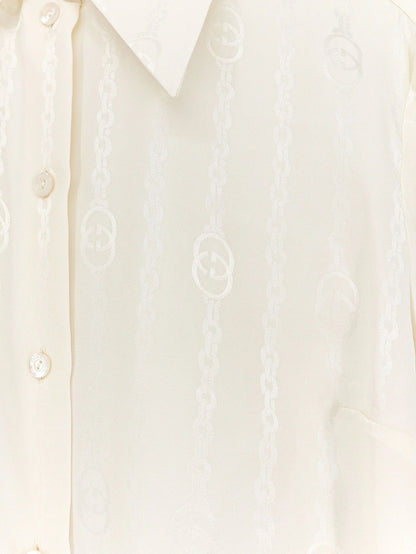 GUCCI - Silk shirt with iconic print