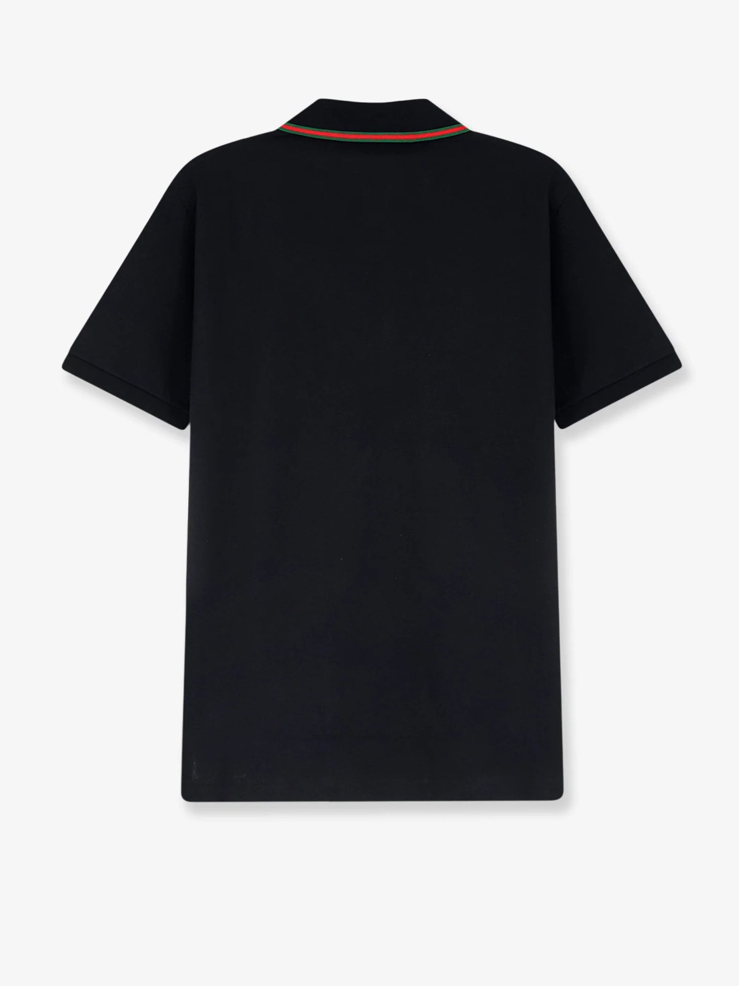 Gucci Cotton Polo With Nastro Web Detail On The Collar
