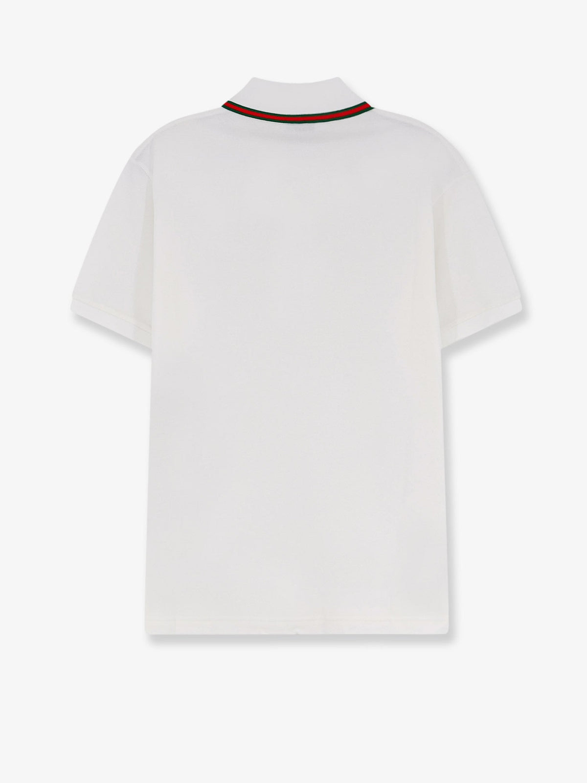 Gucci Cotton polo shirt with Nastro Web detail on the collar - White