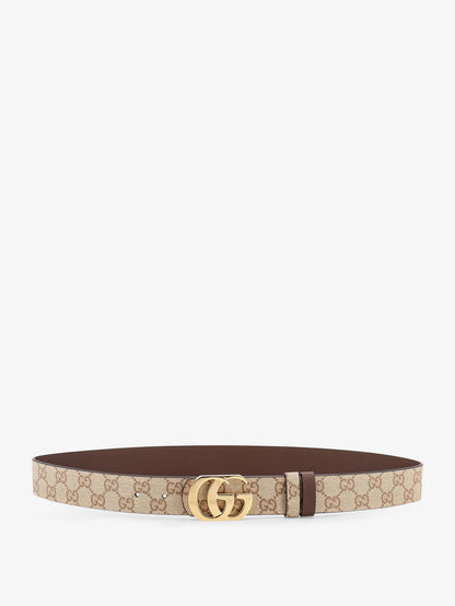 Gucci GG Marmont GG fabric reversible belt - Vintsanddkbrown