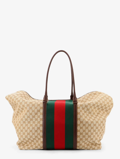GUCCI - GG fabric travel bag with Web detail on the front