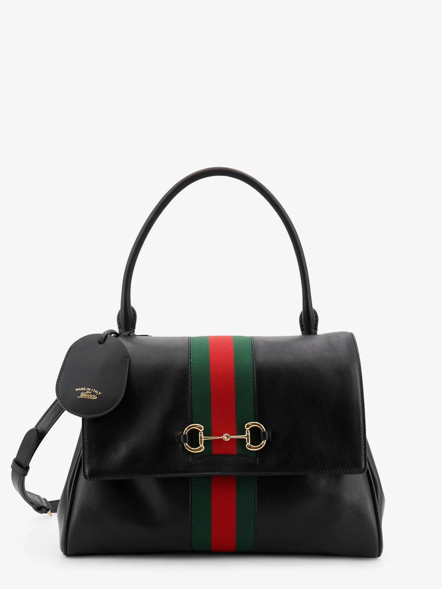 GUCCI - Paparazzo leather handbag with front Web detail