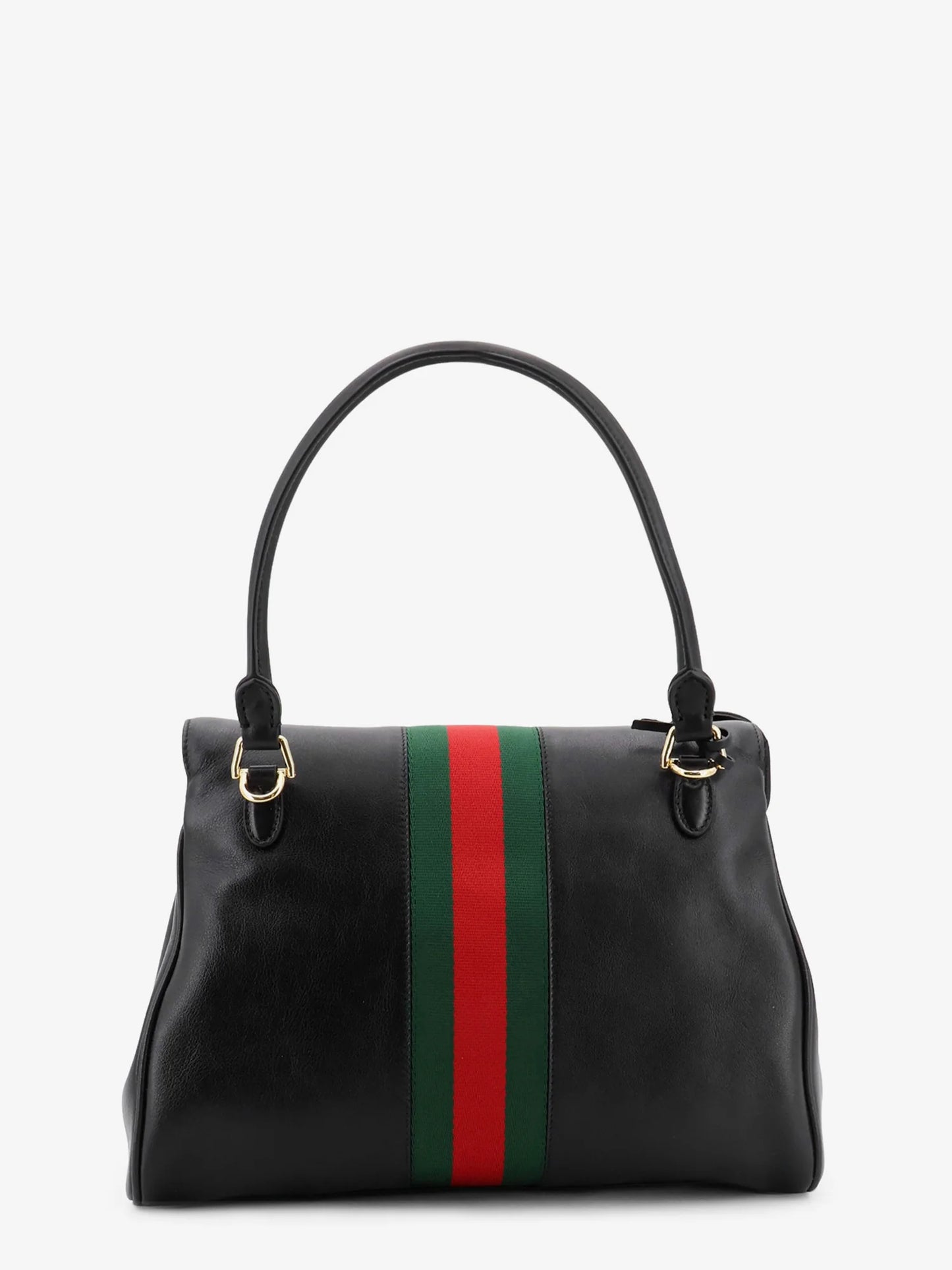GUCCI - Paparazzo leather handbag with front Web detail