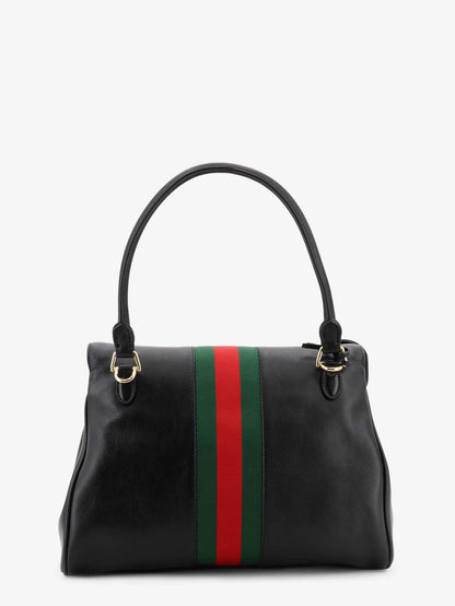 GUCCI - Paparazzo leather handbag with front Web detail