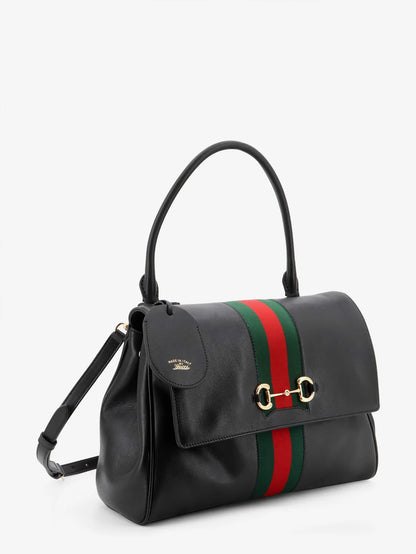 GUCCI - Paparazzo leather handbag with front Web detail