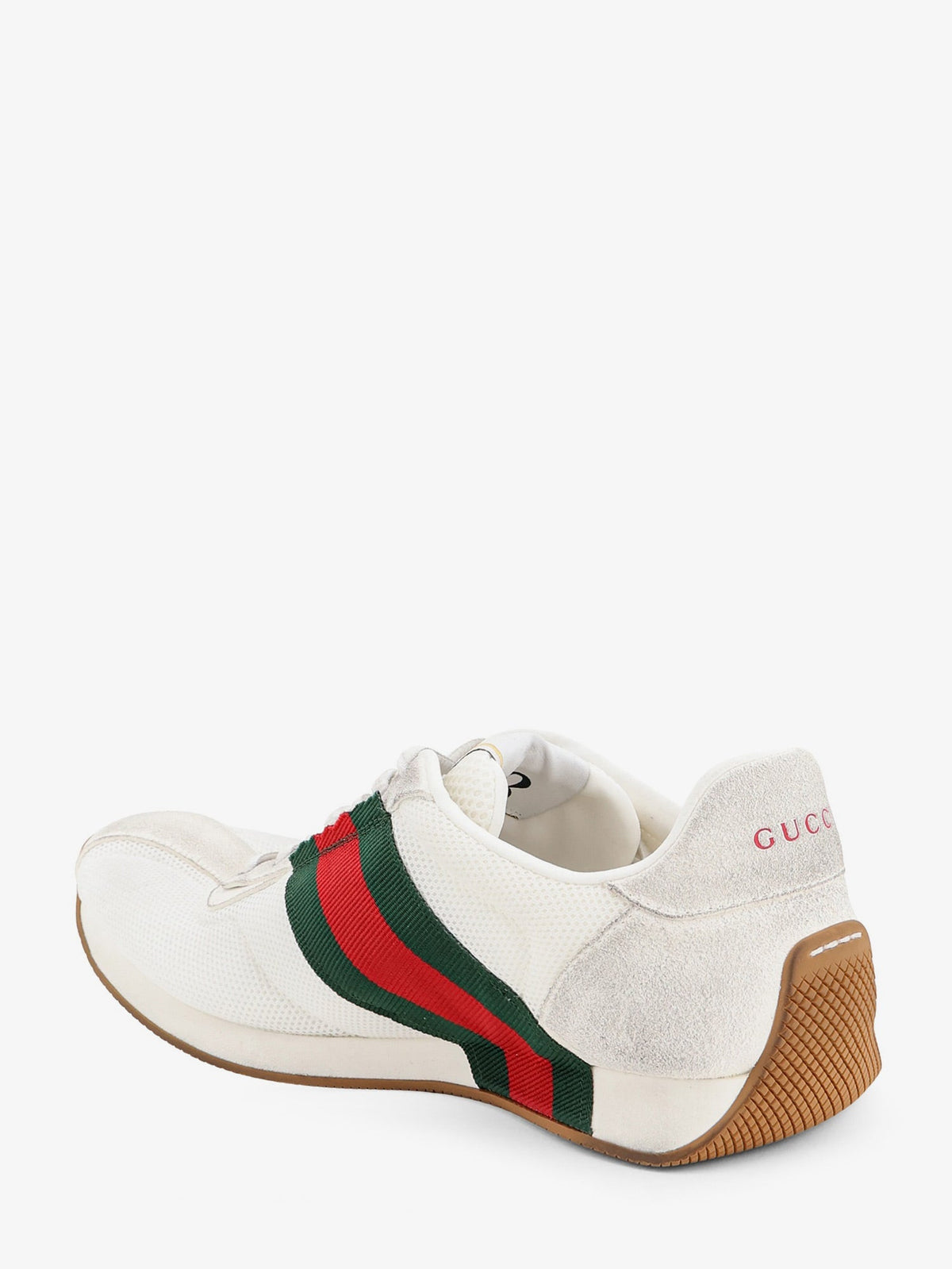 Gucci Tempo mesh and suede sneakers with a vintage effect - Gwgwvrv