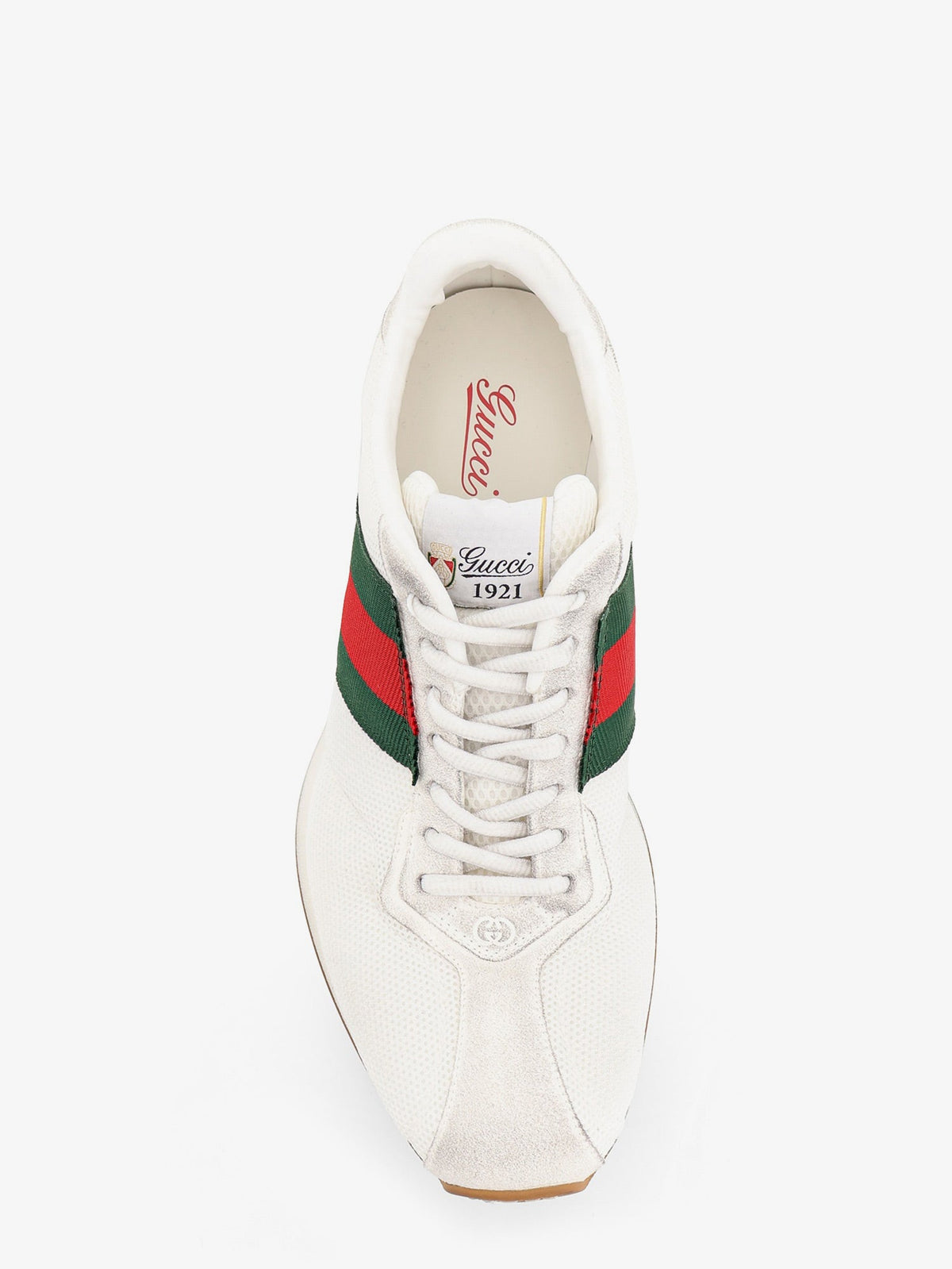 Gucci Tempo mesh and suede sneakers with a vintage effect - Gwgwvrv