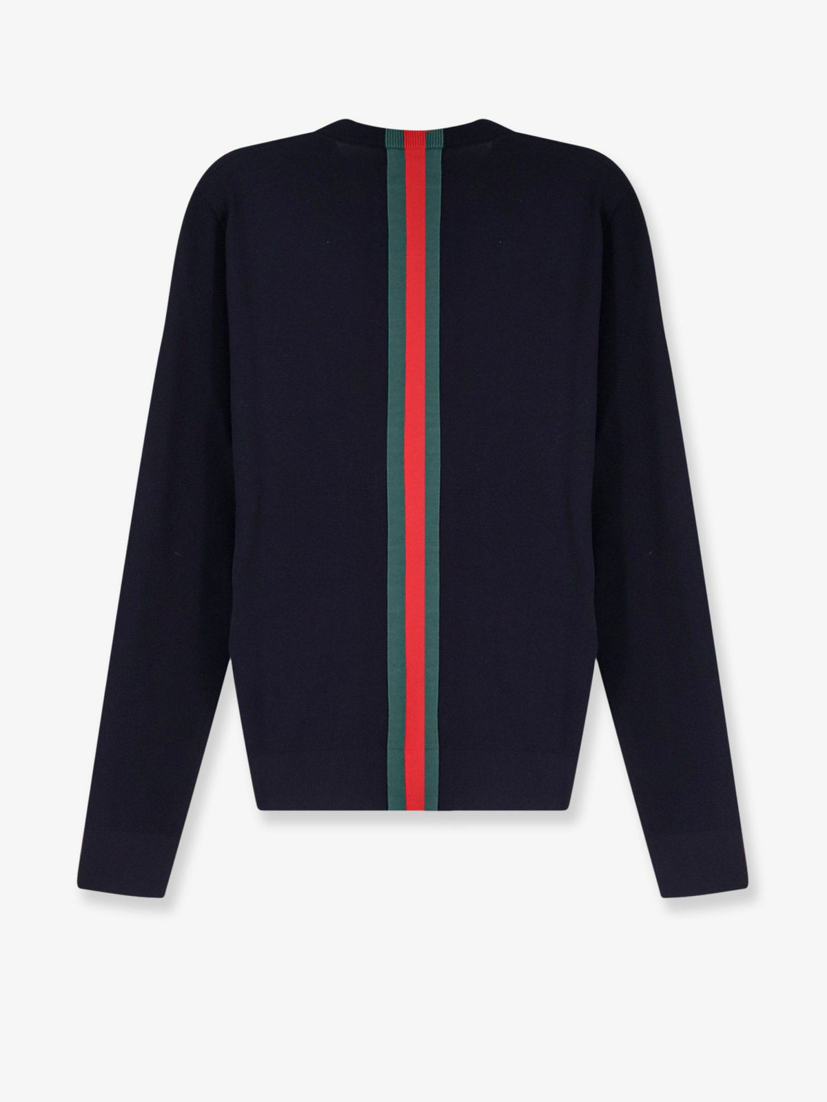 Gucci Cotton sweater with Nastro Web inlay - Bluegreenred