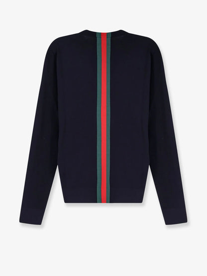 Gucci Cotton Sweater With Nastro Web Inlay