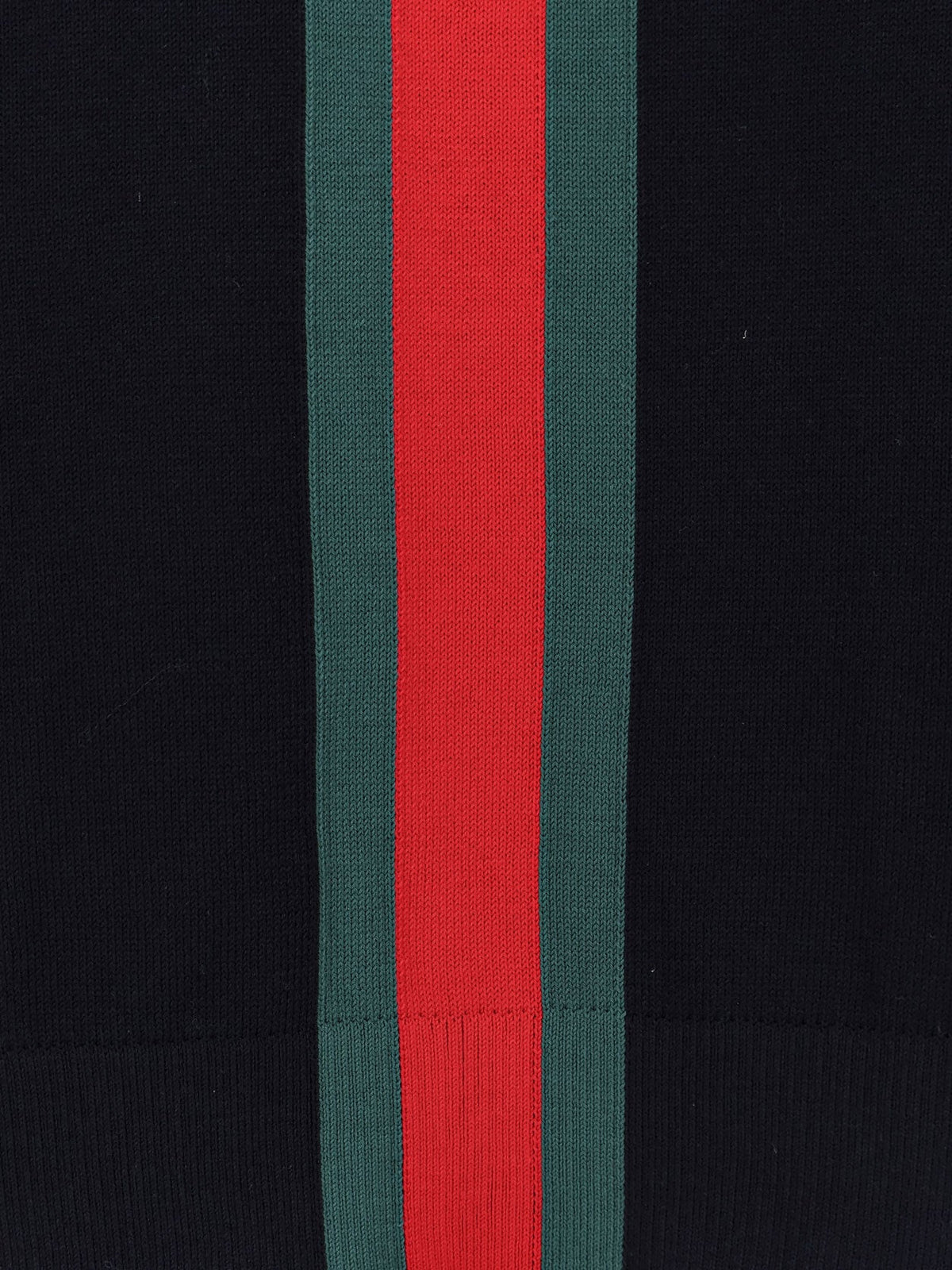 Gucci Cotton sweater with Nastro Web inlay - Bluegreenred