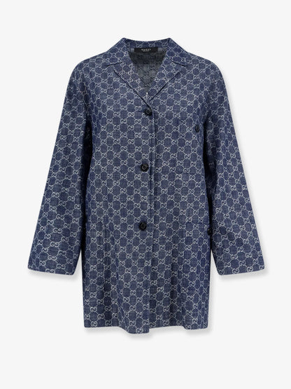 Gucci Cotton Shirt With All Over Gg Motif