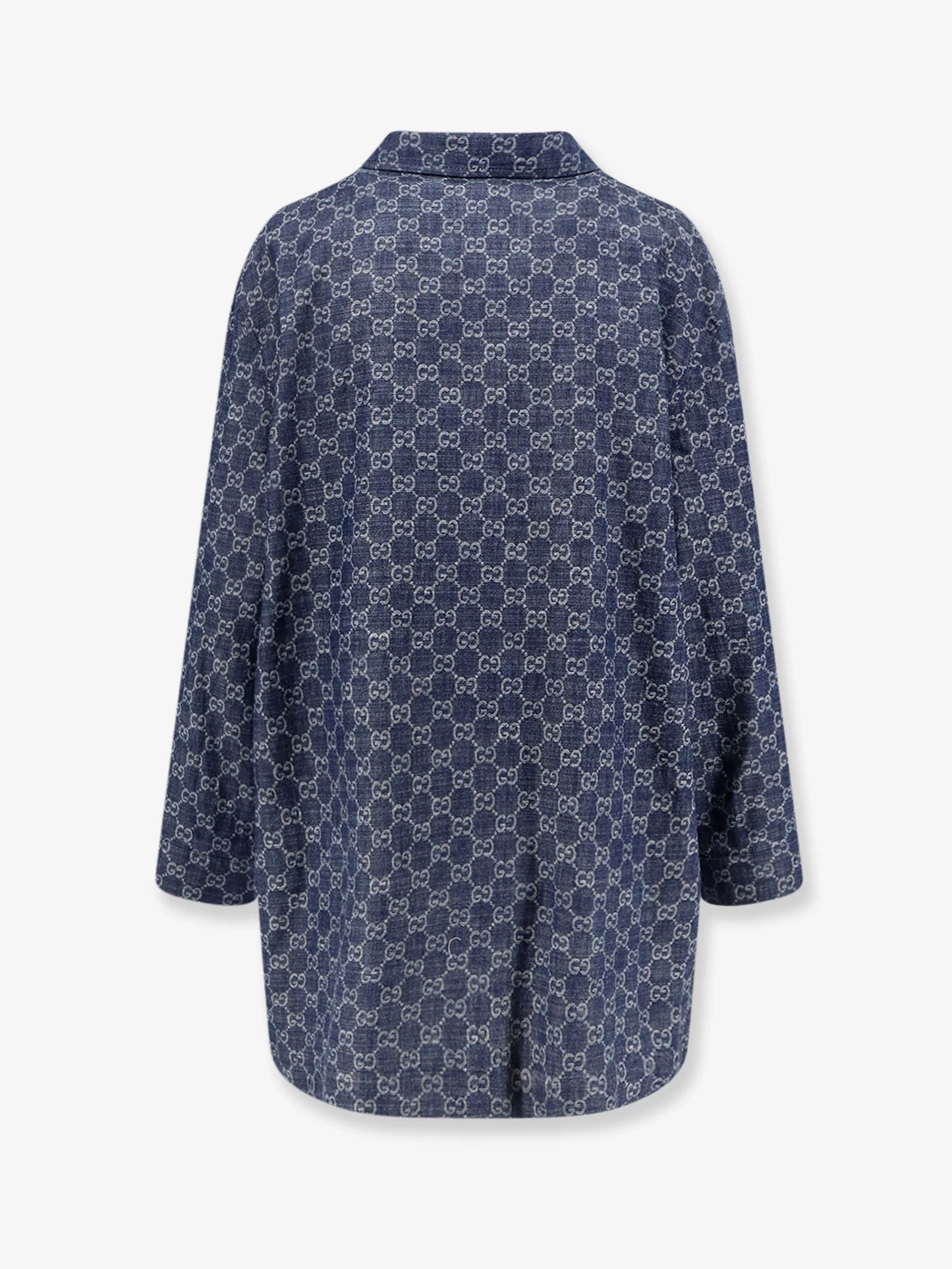 Gucci Cotton Shirt With All Over Gg Motif