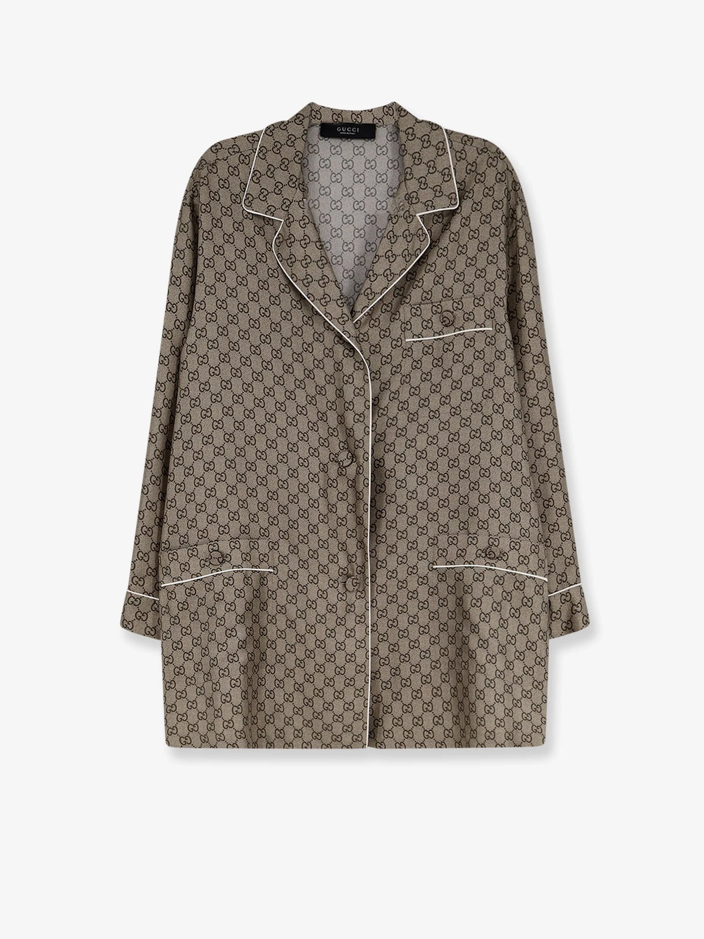 Gucci Silk Shirt With Gg Print