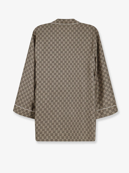 Gucci Silk Shirt With Gg Print