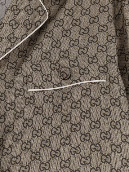 Gucci Silk Shirt With Gg Print