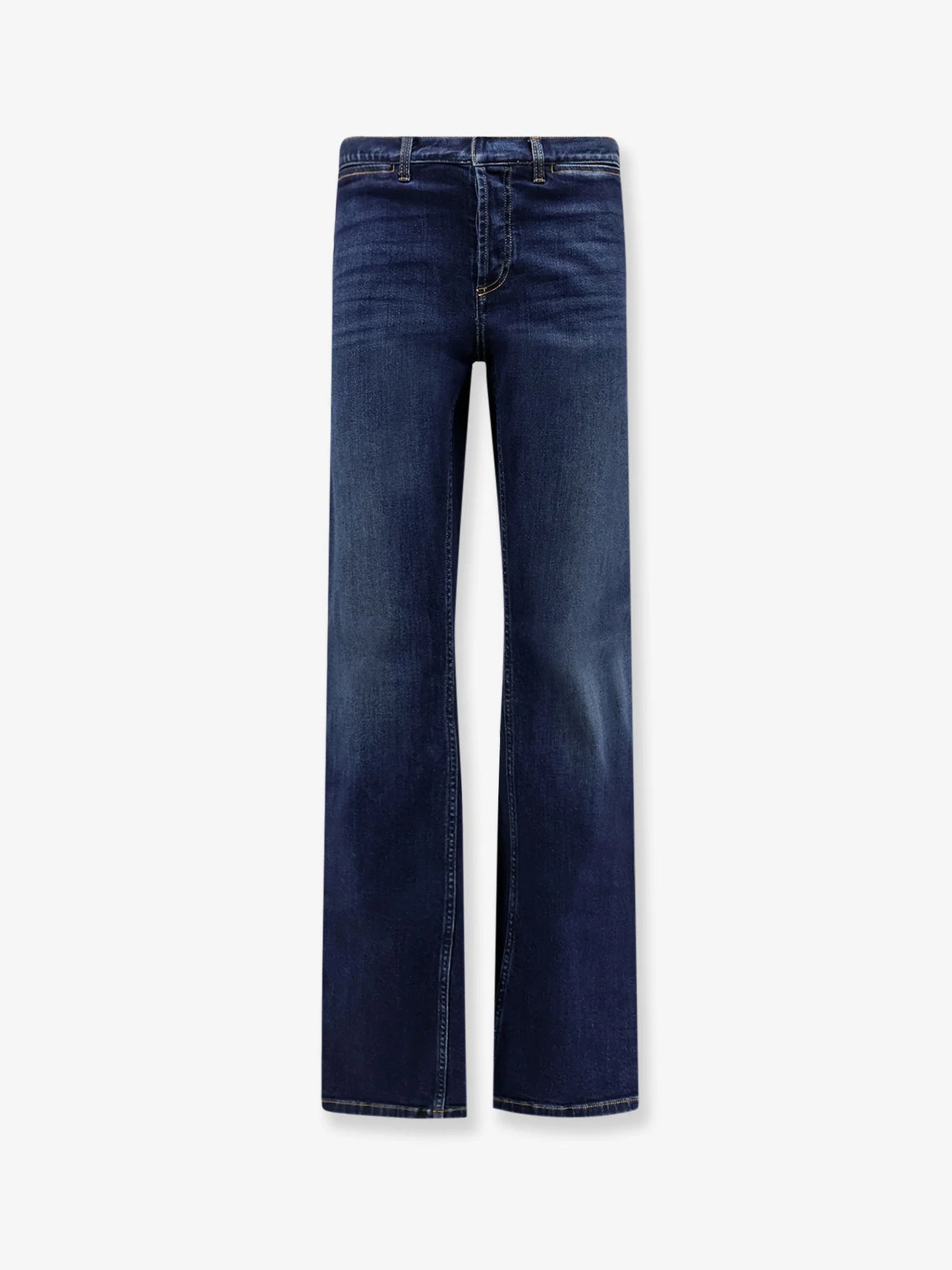 Gucci Blue Denim Jeans With Nastro Web Profiles