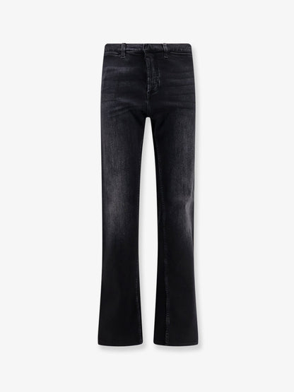 Gucci Blue denim jeans with Nastro Web profiles - Black