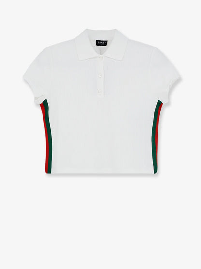GUCCI - Ribbed cotton jersey polo shirt