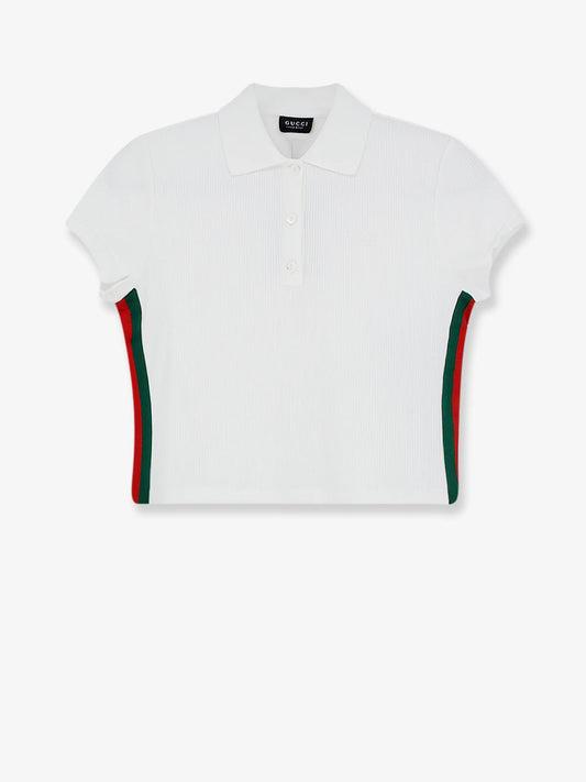 Gucci Ribbed Cotton Jersey Polo Shirt