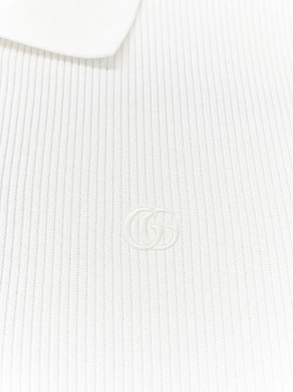 GUCCI - Ribbed cotton jersey polo shirt