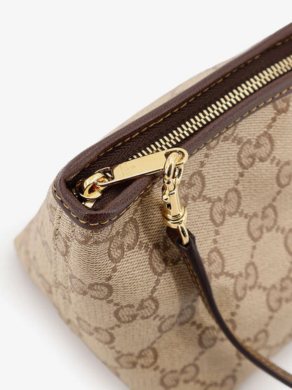 GUCCI - GG fabric clutch with Nastro Web on the front