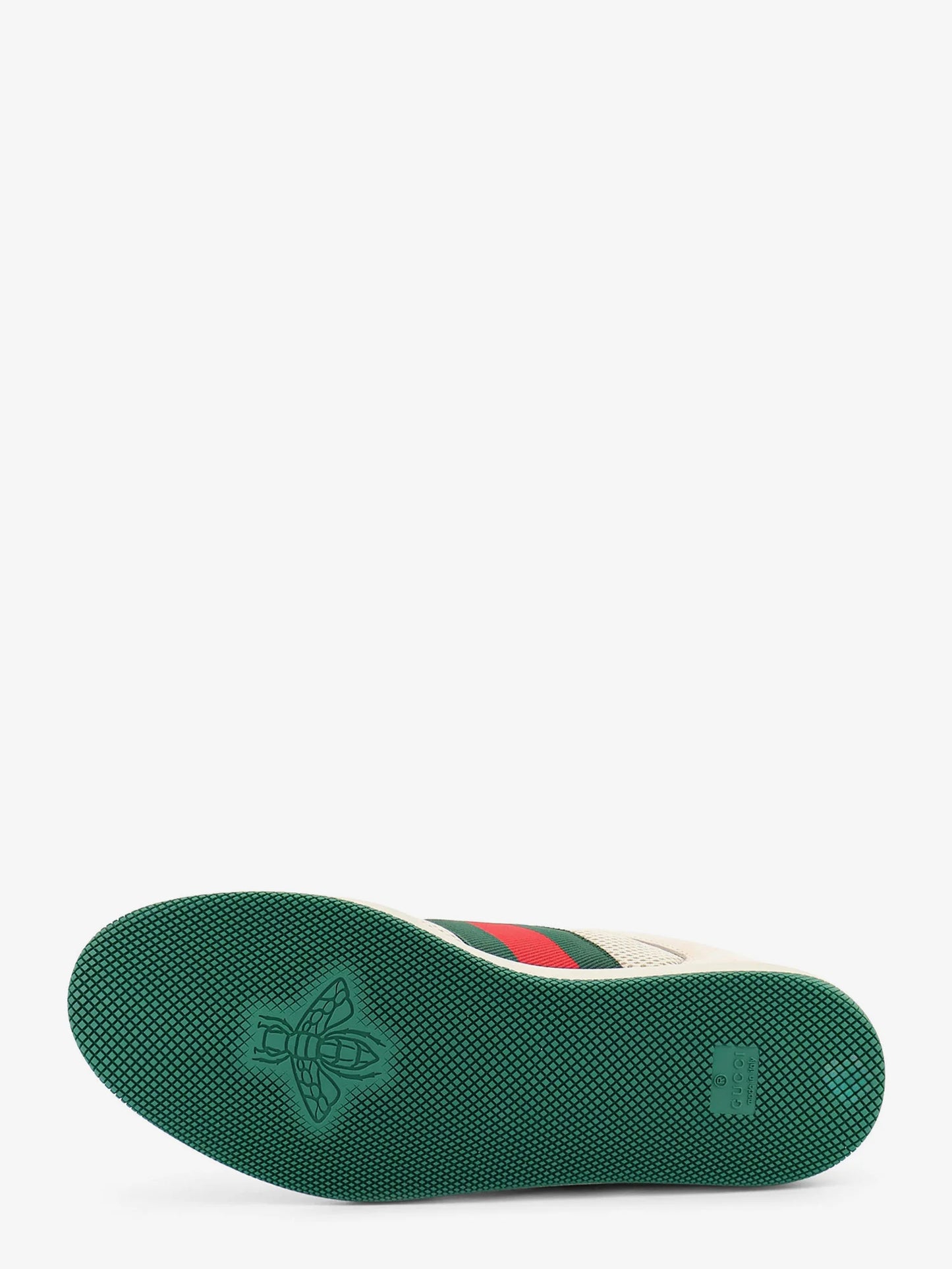 GUCCI - Screener mesh and leather sneakers with Nastro Web on the side