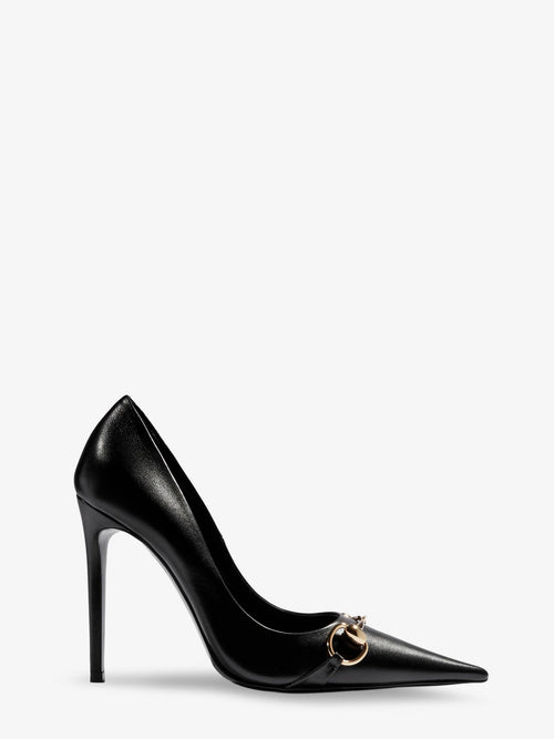 Gucci Donna leather décolleté with Horsebit detail - Black