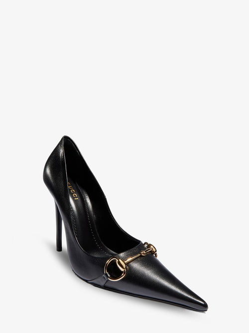 Gucci Donna leather décolleté with Horsebit detail - Black