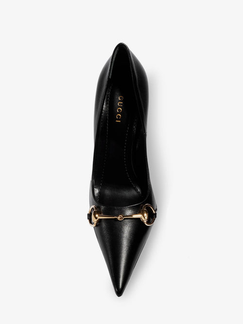 Gucci Donna leather décolleté with Horsebit detail - Black