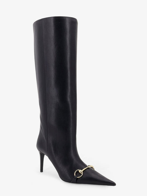 Gucci Donna slip-on leather boots - Black