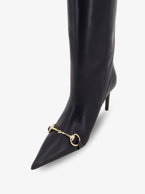 Gucci Donna slip-on leather boots - Black
