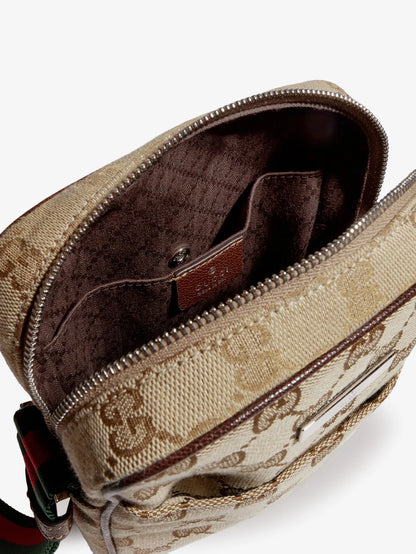 GUCCI - Gucci Tag GG fabric crossbody bag