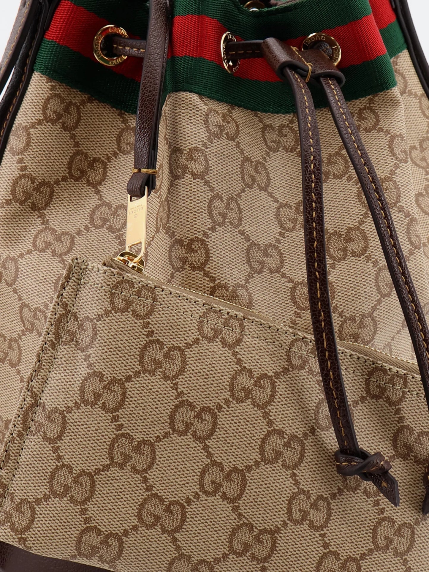 GUCCI - Gucci Venice GG fabric bucket bag