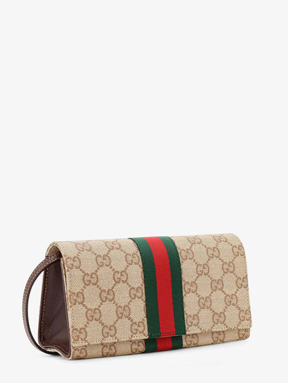 GUCCI - GG fabric shoulder bag with Nastro Web detail