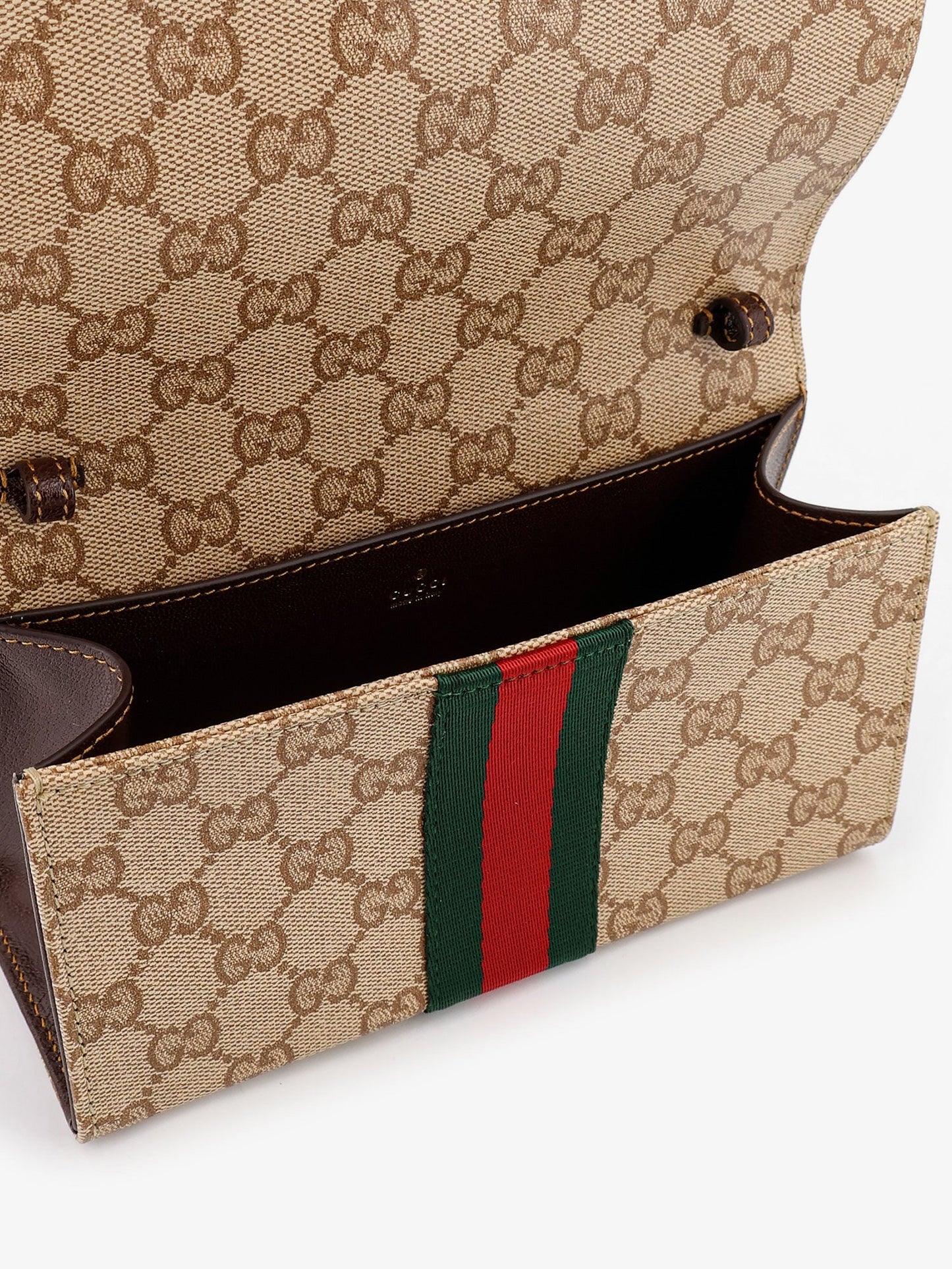 GUCCI - GG fabric shoulder bag with Nastro Web detail
