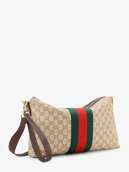 GUCCI - GG canvas crossbody bag with Nastro Web on the front