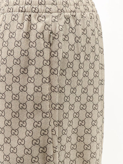 GUCCI - Gucci Primavera silk trousers with GG print