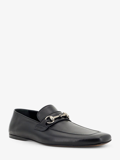 Gucci Leather loafers with metal Horsebit - Black