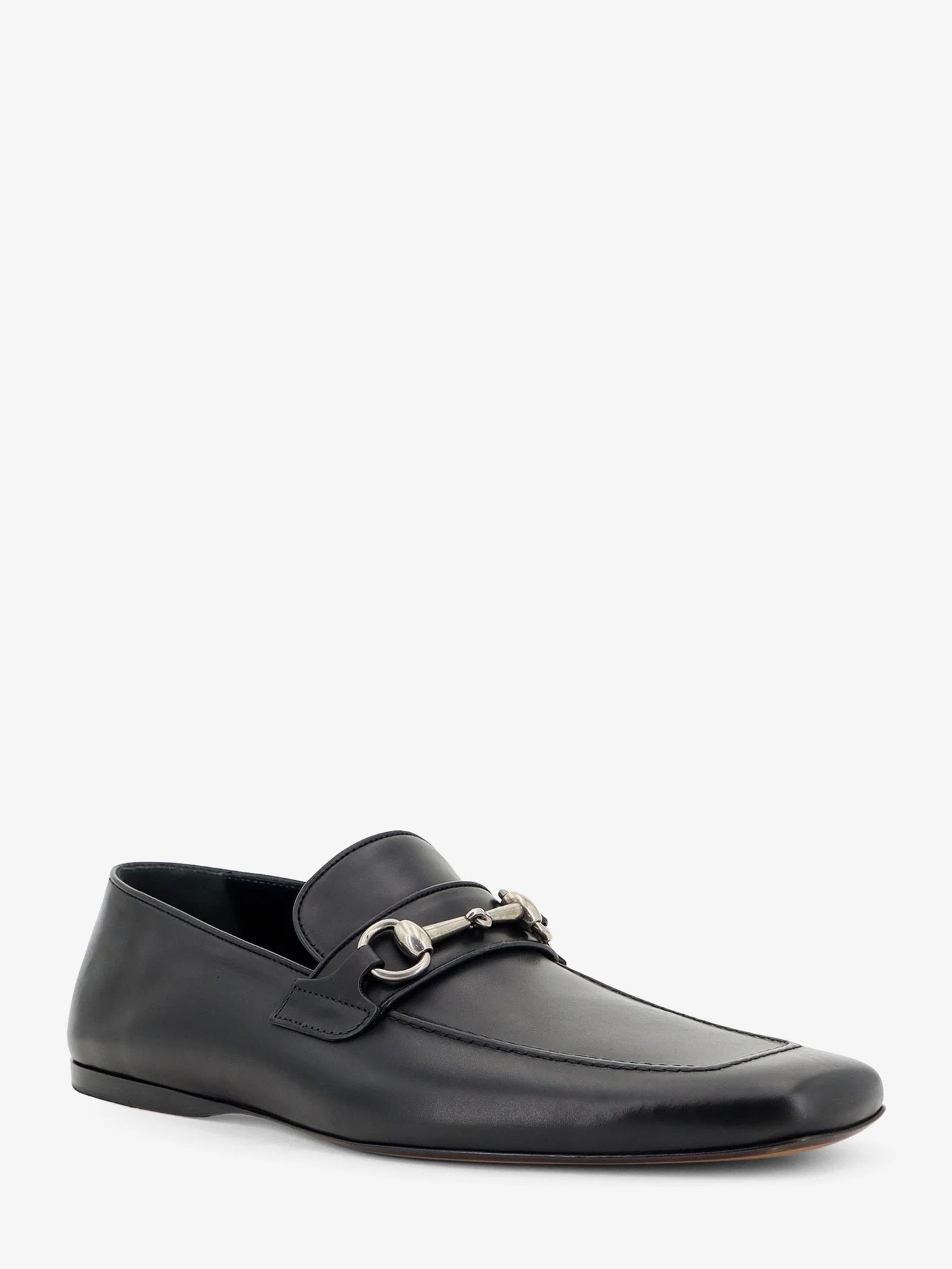 GUCCI - Leather loafers with metal Horsebit