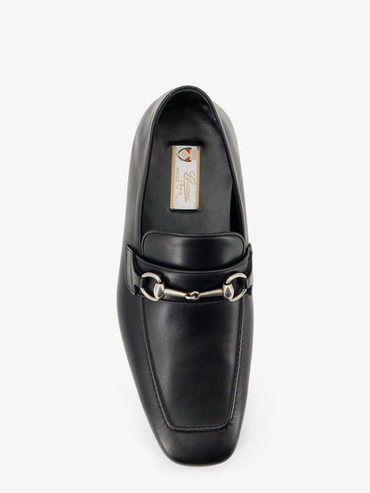 Gucci Leather loafers with metal Horsebit - Black