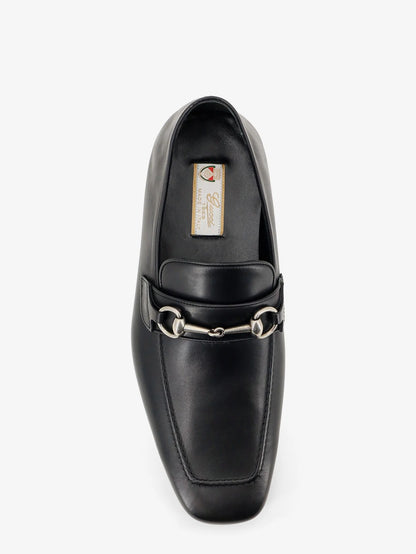 GUCCI - Leather loafers with metal Horsebit