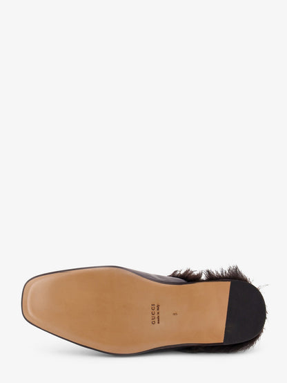 Gucci Black leather slipper with Horsebit