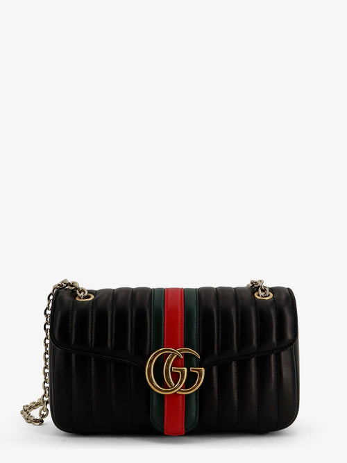 Gucci Jetset GG Marmon leather shoulder bag - Black