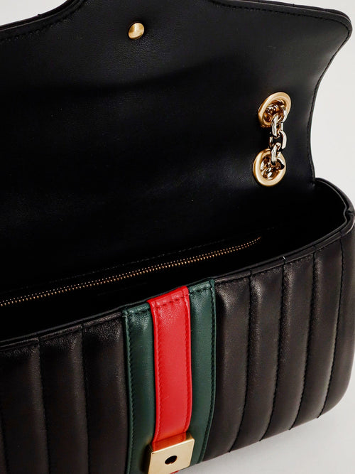 Gucci Jetset GG Marmon leather shoulder bag - Black