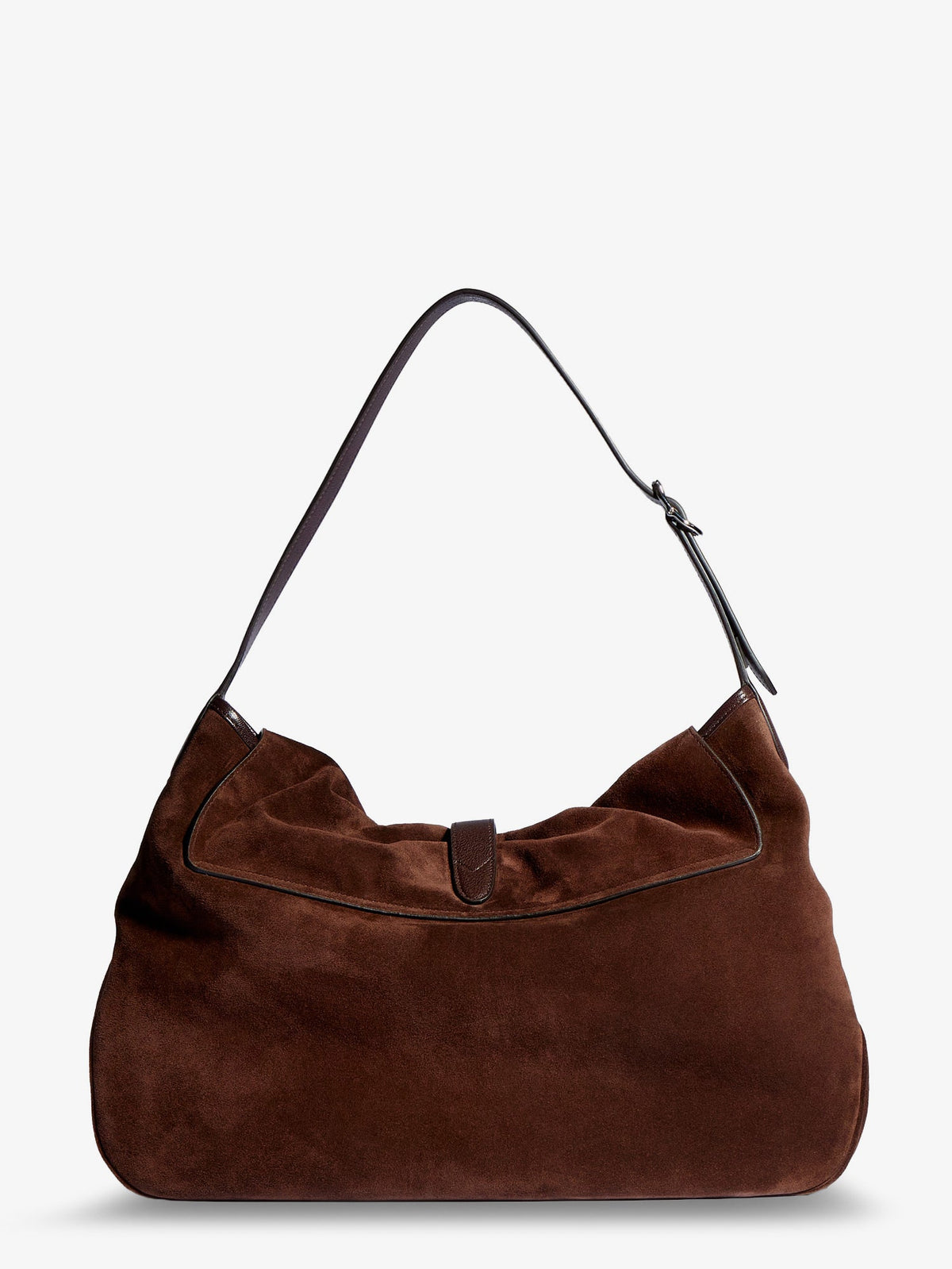 Gucci Jackie Flap suede shoulder bag - Black
